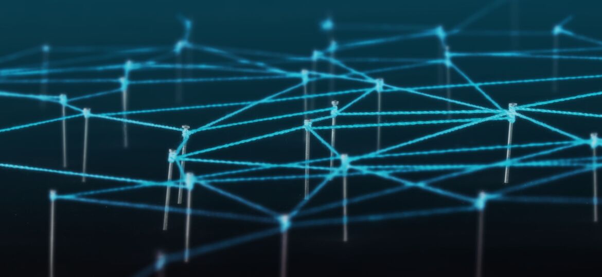 Abstract technology background, connecting dots, digital network